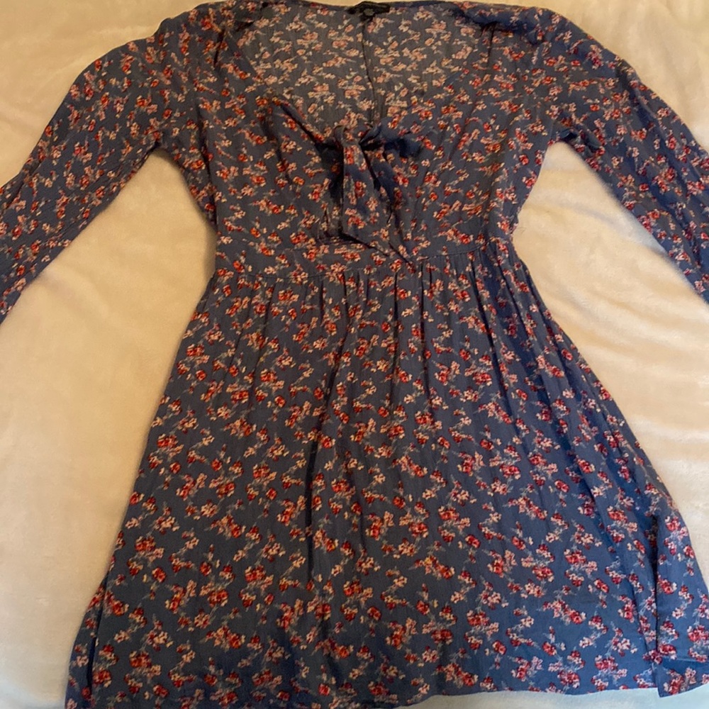 Large Blue Floral American Eagle Dress